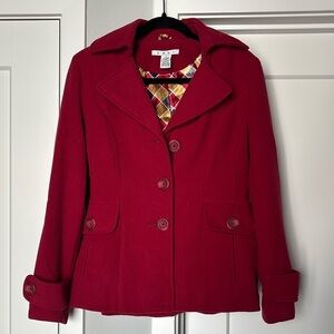 CAbi Red Wool Jacket